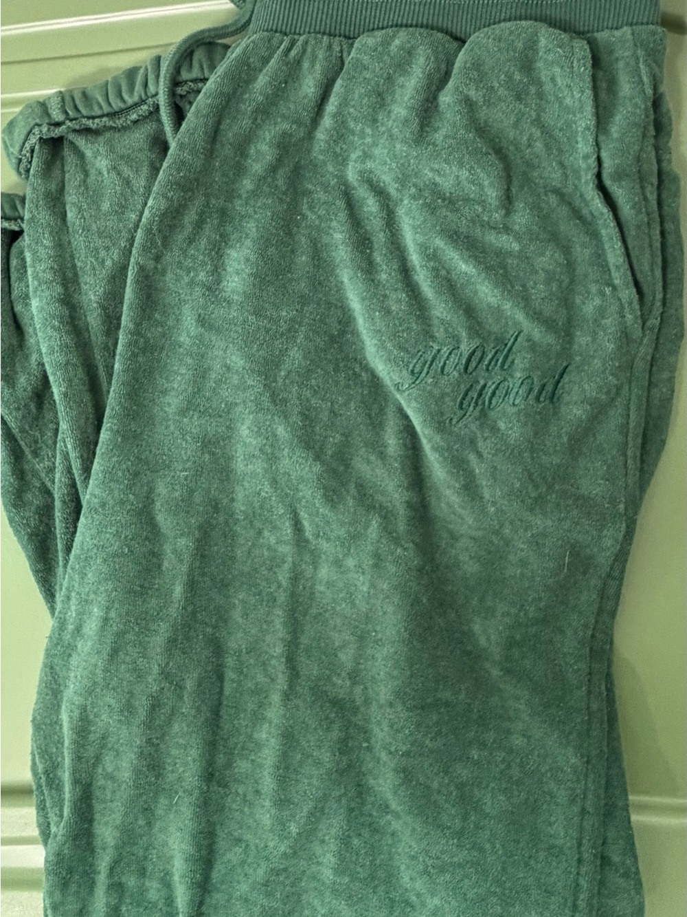 good good Women’s Green Terry Sweatshorts